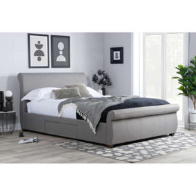 Birlea Lancaster Double Bed Frame In Grey