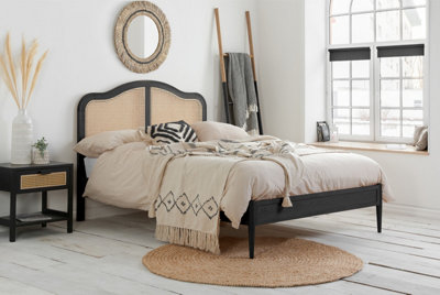 Birlea Leonie Super King Rattan Bed Black