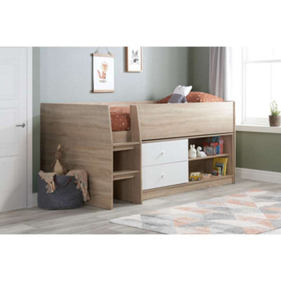 Birlea Leyton Cabin Bed White & Oak Effect