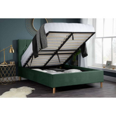 Birlea Loxley Double Ottoman Bed Green