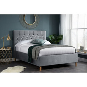 Birlea Loxley Double Ottoman Bed Grey