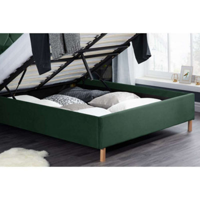 Birlea Loxley Small Double Ottoman Bed Green