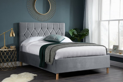Birlea Loxley Small Double Ottoman Bed Grey