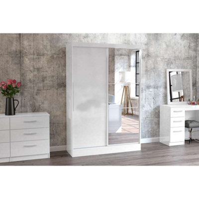 Birlea Lynx 2 Door Sliding Wardrobe With Mirror White