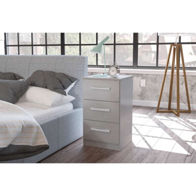 Birlea Lynx 3 Drawer Bedside Grey