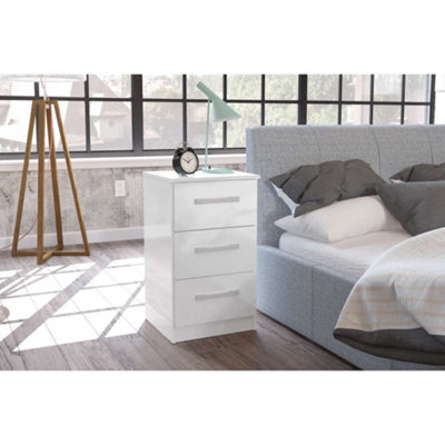 Birlea Lynx 3 Drawer Bedside White