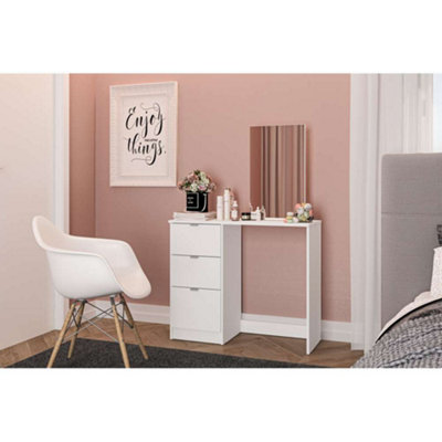 Birlea Madison 3 Drawer Dressing Table & Mirror White