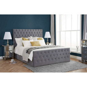 Birlea Marquis Double Ottoman Bed Grey