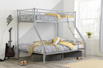 Birlea Nexus Bunk Bed In Silver Metal