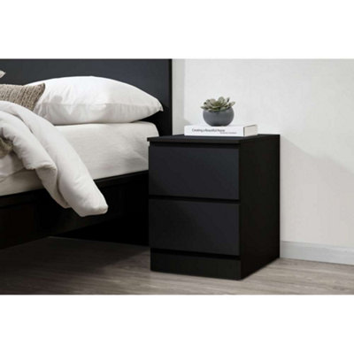Birlea Oslo 2 Drawer Bedside Black