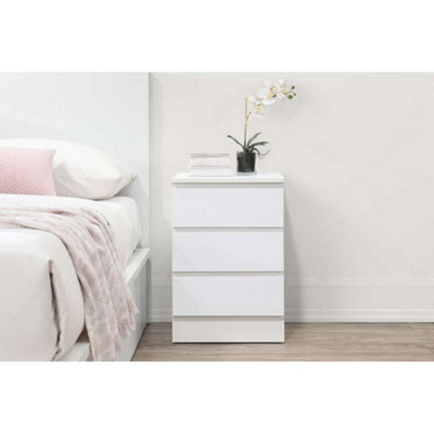 Birlea Oslo 3 Drawer Bedside White