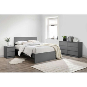 Birlea Oslo Double Bed Frame In Grey
