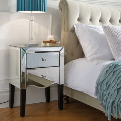 Birlea Palermo 2 Drawer Bedside Mirrored