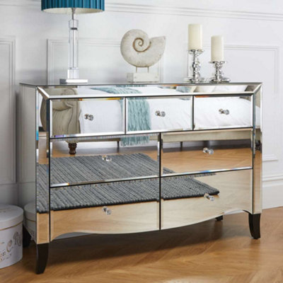 Birlea Palermo 3 Over 4 Chest Mirrored DIY at B Q