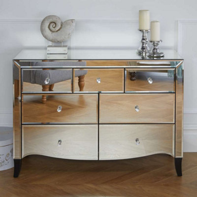 Birlea mirrored deals chest of drawers