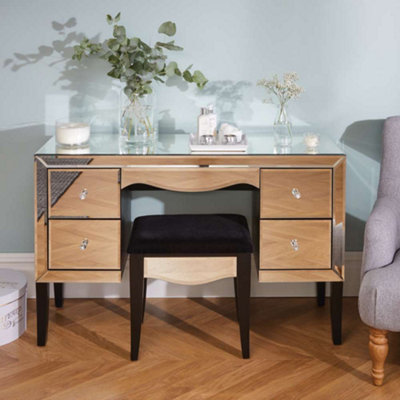 Birlea Palermo 4 Drawer Dressing Table Mirrored