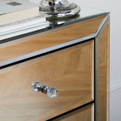Birlea Palermo 4 Drawer Dressing Table Mirrored