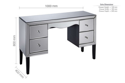 Birlea Palermo 4 Drawer Dressing Table Mirrored