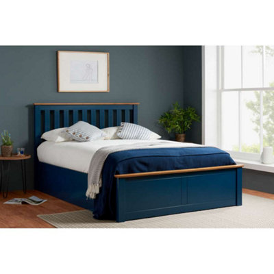 Birlea Phoenix Small Double Ottoman Bed Navy Blue