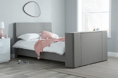 Birlea Plaza Double TV Bed Frame In Grey