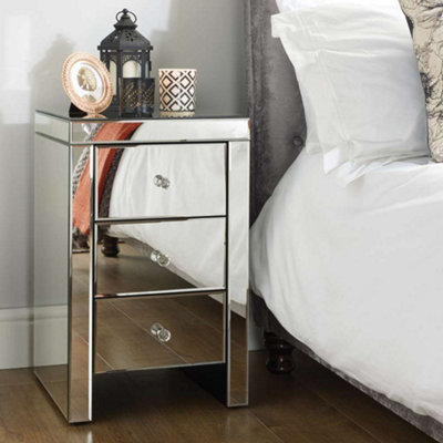 Birlea Seville 3 Drawer Bedside Mirrored