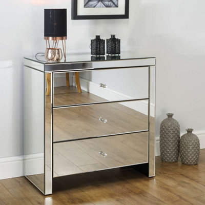 Birlea Seville 3 Drawer Chest Mirrored