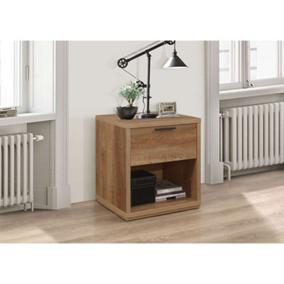 Birlea Stockwell 1 Drawer Bedside Rustic Oak