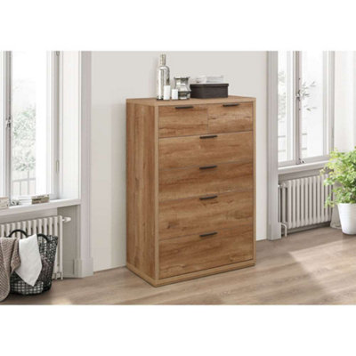 Birlea Stockwell 4 + 2 Chest Rustic Oak