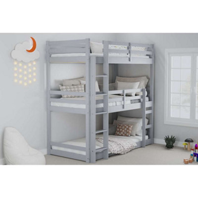 Birlea Tressa Triple Bunk Bed In Grey