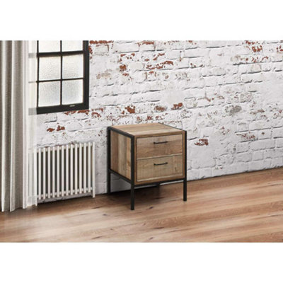 Birlea Urban 2 Drawer Bedside Rustic