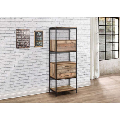 Birlea Urban 3 Drawer Shelving Unit Rustic