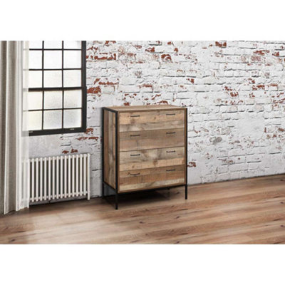 Birlea Urban 4 Drawer Chest Rustic | DIY at B&Q