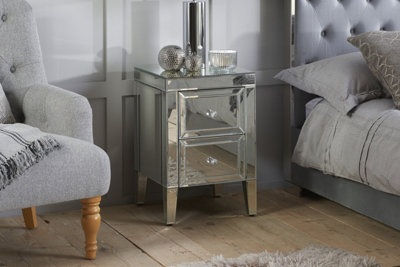 Birlea Valencia 2 Drawer Bedside Mirrored