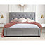 Birlea Woodbury Double Bed Grey Fabric