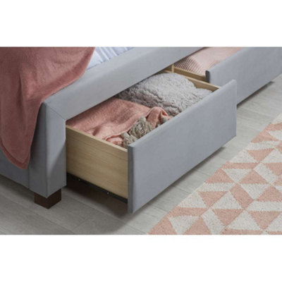 Woodbury grey deals fabric bed frame