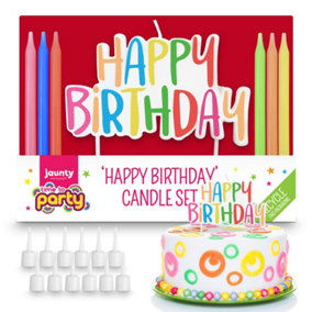 Birthday Candle Set -Fun Multicolored Candles for Kids & Adults,  Perfect for Cake Celebrations & Party Fun
