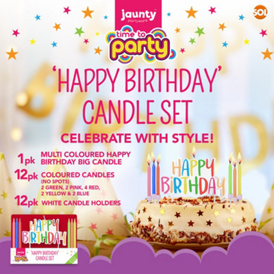Birthday Candle Set -Fun Multicolored Candles for Kids & Adults,  Perfect for Cake Celebrations & Party Fun