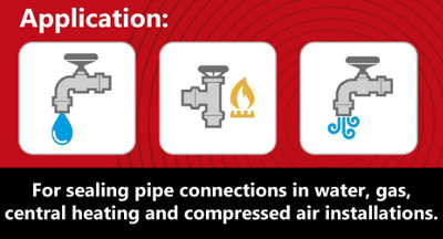 Bisan 150m Pipe Sealing Cord String Line Anti-Leak Water Gas Air Systems