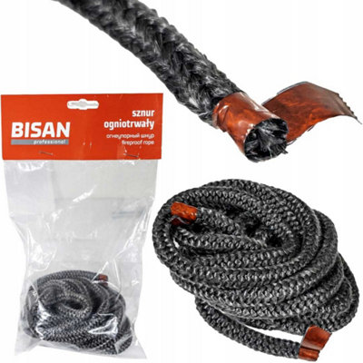 Bisan 2.5m Heat Resistant Stove And Fire Rope For Wood Burning Stove Doors Flue Seal