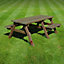 Bisbrooke 6ft Disabled Access Picnic Bench - L180 x W140 x H72.5 cm - Rustic Brown