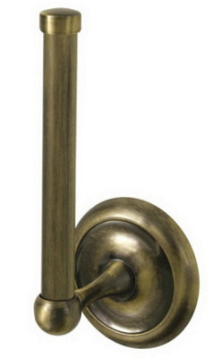 Bisk Retro Bathroom Antique Brass Vertical Mounted Toilet Paper Rack WC Roll Holder