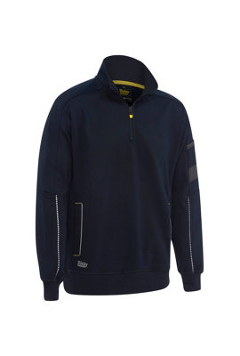 BISLEY WORKWEAR FLEECE 1/4 ZIP PULLOVER WITH SHERPA LINING