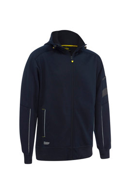 BISLEY WORKWEAR FLEECE ZIP FRONT HOODIE WITH SHERPA LINING Large