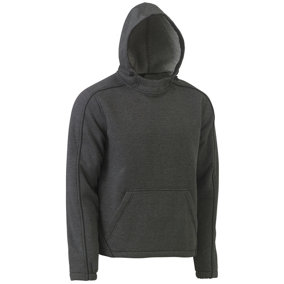 BISLEY WORKWEAR FLX AND MOVE™ MARLE FLEECE HOODIE JUMPER Small CHARCOAL S