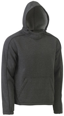 BISLEY WORKWEAR FLX AND MOVE™ MARLE FLEECE HOODIE JUMPER X Large CHARCOAL XL