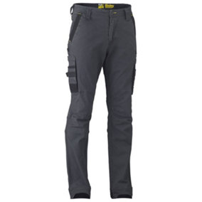 BISLEY WORKWEAR FLX & MOVE STRETCH UTILITY CARGO TROUSER CHARCOAL 32S