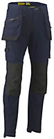 BISLEY WORKWEAR FLX & MOVE STRETCH UTILITY CARGO TROUSER WITH HOLSTER TOOL POCKETS NAVY 50S