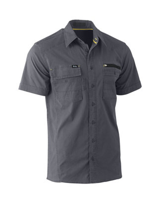 BISLEY WORKWEAR FLX & MOVE UTILITY WORK SHIRT CHARCOAL X Large