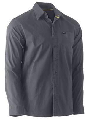 BISLEY WORKWEAR FLX & MOVE™ WORK SHIRT  CHARCOAL 6XL