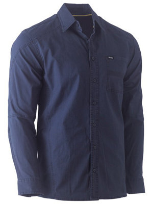 BISLEY WORKWEAR FLX & MOVE™ WORK SHIRT  NAVY S